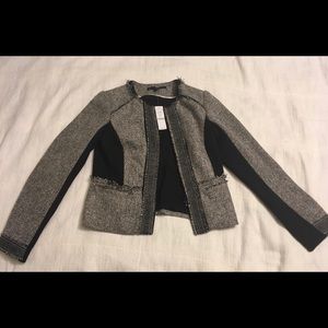 WHBM tweed moto jacket size 4